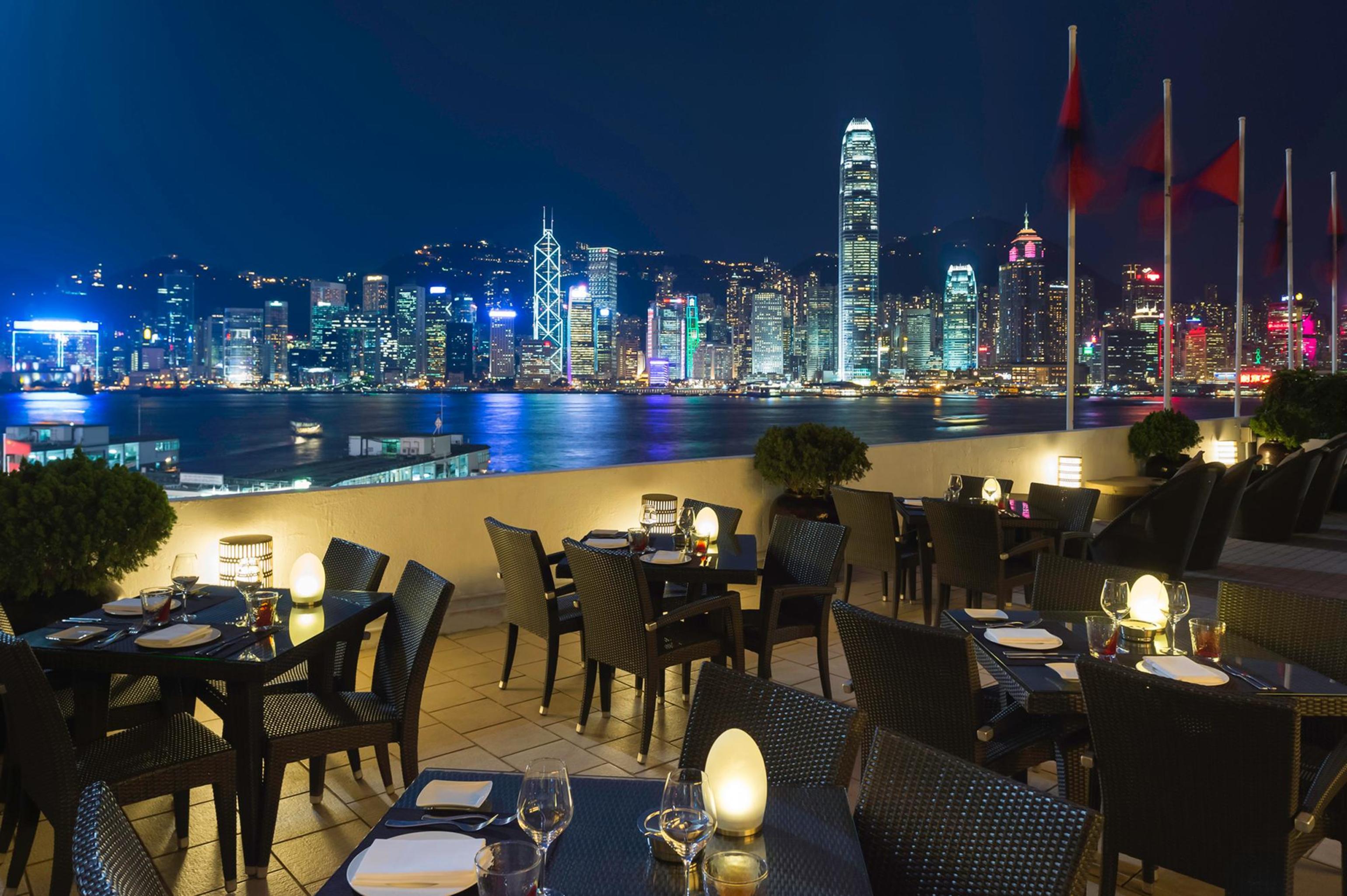 Marco Polo Hongkong Hotel Exterior photo View from the rooftop bar